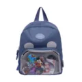 Zaino scolastico Ita Bag casual da giorno con finestra trasparente e orecchie da orsetto - Blu