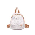 Mini Blumen Rucksack Kleiner Freizeit Tagesrucksack Süße Blümchen Schultasche für Frauen - Braun