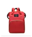 Red multi-functional large capacity mommy diaper backpack for travel and daily use items. - Red