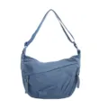 Blue Nylon Crossbody Bag Japanese Minimalist Dumpling Shoulder Bag Daily Casual Handbag - Blue