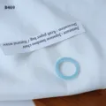 Nahaufnahme des hellblauen Harz-Elastikrings, minimalistischer Retro-Stil Fingerschmuck. - Einheitsgröße / Hellblau
