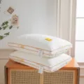 A-class soybean fiber pillow pair, comfortable neck support fluffy pillow set for home. - Mesh Edge Soybean Pillow (Medium Pillow) / 48x74cm 1 Piece Pack