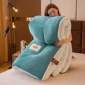 Thickened milk velvet warm winter fleece quilt core single student bedroom mattress soft - 120*150cm (1kg) / Milk Fleece and Lamb Fleece Winter Quilt Mengtianjia - Lake Blue