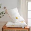 White soybean protein fiber pillow pair, quilted supportive neck pillow for bedroom home decor. - Mesh Edge Soybean Pillow (Low Pillow) / 48x74cm 1 Piece Pack