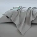 Taie d'oreiller unie en coton gris simple douce housse de coussin pour lit maison hotel - Gris Clair Brumeux