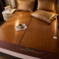 Folding bamboo cooling mat for summer, durable foldable bed mat for home bedroom use. - 135*195cm Single Cooling Mat / Bamboo Mat - Xinqi Herbal - Tea Scent