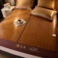 Foldable bamboo cooling mat for summer student dorm single double bed home use breathable - 135*195cm Single Cooling Mat / Bamboo Mat - Xinqi Herbal - Sandalwood