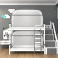 Bunk bed mosquito net yurt style anti-fall tent for student dormitory single top cover - Large Top Thickened Gray