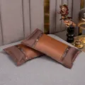 Summer cooling bamboo pillow single breathable firm pillow for hot nights and comfortable sleep. - Right Angle Ice Rattan Buckwheat Pillow / 35*55cm Per Piece / Brown