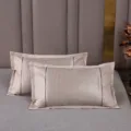 Cooling ice silk pillowcase breathable summer mat pillow single comfortable sleep variant. - Right Angle Ice Rattan Buckwheat Pillow / 35*55cm Per Piece / Light Beige
