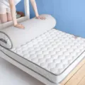 Roll-up latex mattress for student dormitories breathable knitted soft pad 90x190cm - Stereo Dream White (6cm) / 80*190cm