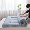 Matelas tatami épaissi pour dortoir étudiant lit double souple et confortable idéal - Matelas en coton imitation duvet 3D - Lanrongyu Bleu / 90x200 (6 cm)
