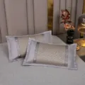 Summer cooling pillowcase ice silk bamboo mat pillow cover breathable adult bedding - Right Angle PU Ice Rattan Buckwheat Pillow / 35*55cm Per Piece / Silver