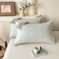 Pure cotton double-layer gauze pillow towels, soft and breathable home bedding set pair. - Jacquard Pure Cotton Double-Layer Gauze Interlayer Pillow Towel Butterfly - Green