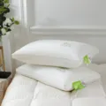 White ergonomic bed pillow core set, soft and comfortable home bedding for better sleep. - 48*74cm 650g Low Pillow (Single Pack) / Class A Comfort Pillow - Gusseted Edge