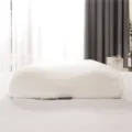 Oreiller cervical ergonomique en mousse à mémoire de forme pour soulager la nuque, oreiller lit. - Style Dent de Loup (35x55cm/Simple) / Blanc