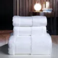 Thickened pure white hotel cotton towel set, absorbent bath towel and face towel combo. - Hotel Towel 35*75cm / Luminous White