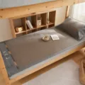 Studenten PE ijs rattan koelmat set voor bed, ademende comfortabele zomermatras. - Elegante rotan koelmat (Grijs) / Eenpersoonsbedmat 90*195 cm