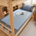 Studenten PE koelende rattan mat eenpersoons bed mat zomer ijs rotan mat met kussensloop - Elegante rotan matten - Blauw / Eenpersoonsbedmat 90*195 cm
