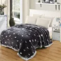 Winter warm Raschel velvet blanket cozy geometric triangle printed bed cover blanket for home. - Simple Life Theme / 150x200cm Raschel Blanket (2kg)