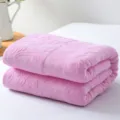 Pink cotton blanket for summer air conditioning, soft jacquard floral towel quilt for bed. - 150x200cm / European Classic Style - Pink
