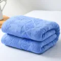 Blue Cotton Towel Blanket Summer Air Conditioning Quilt Soft Breathable Bed Cover - European Classic Style - Dark Blue