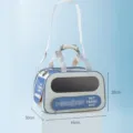 Grand sac de voyage respirant pour animaux de compagnie sac à dos chat avec fenêtre en maille - Chats jusqu'à 10kg / Chiens jusqu'à 7,5kg / Bleu