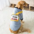 Winter warm dog hoodie with cute 3d backpack accessory for large golden retriever dogs. - 6XL / Blue Backpack Sweatshirt