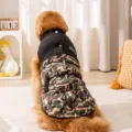 Warm winter dog vest for large dogs golden retriever, comfortable camo pet clothing coat. - 6XL / Military Green Camouflage Padded Clothes