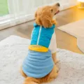 Thickened warm winter dog coat for large dogs golden retriever fleece apparel with vibrant colors. - Bondi Blue Padded Coat