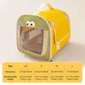 Portable pet carrier bag with breathable mesh and cute monster eyes design for dogs and cats. - XS (Recommended Weight Within 4kg) / Tian Green Big Eye