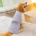 Warm winter dog clothes for large dogs thick plaid pet coat pet apparel winter outfit - Serene Purple Padded Coat