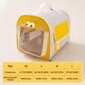 Multifunctional pet carrier bag with breathable mesh and cute eyes design for dogs cats - XS (Recommended Weight Within 4kg) / Milo Grey Big Eyed Monster