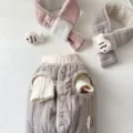 Pet winter vest and scarf set for small dogs cats cozy padded warm apparel grey pink - Grey Vest (Free Little Fish Scarf)