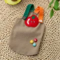 Spring summer cute pet dog vest puppy breathable corduroy clothes with apple embroidery - Small Apple / M (Recommended Weight 2.5-3.5kg)