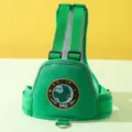 Imbragatura per cani verde a Y gilet regolabile per passeggiate all'aperto con tema spaziale. - XL / Terra Verde Tian