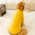 Gelbes Hundeunterhemd für große Hunde, warmer Haustier-Pullover für Golden Retriever Winter - 3XL / Oberteile / Gelbes Unterziehshirt