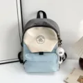 Japanese style colorblock backpack for students, cute daily casual school bookbag. - Style Without Pendant / Blue Small