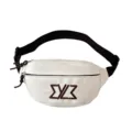 Casual white chest bag and waist pack for daily travel, large capacity fashion fanny pack. - White