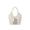 Japanese cute canvas bag women new student large capacity shoulder bag versatile handbag tote - White