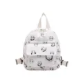 Cute mini panda backpack variant, casual small canvas school bag for women and girls daily commute. - White