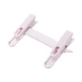 Pink plastic double clip binder strip for student test paper and document organization. - Taro Purple