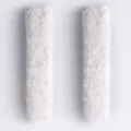 White plush replacement covers for air conditioner gap cleaning brush, 2pcs set variant. - Replacement Head / 2 Pieces/Set / White