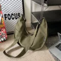 Green dumpling shoulder bag casual large tote crossbody bag daily Japanese style handbag - Army Green