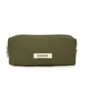 Army green canvas pencil case minimalist stationery storage bag student utility pouch - Army Green