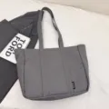 Graue Canvas Tasche, große Kapazität Schultertasche, lässige Studenten Pendler Handtasche. - Grau