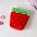 Portamonete in peluche fragola carino coreano mini custodia portatile per auricolari rossetto - Fragola Rosso