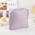 Large capacity purple travel makeup bag waterproof portable cosmetic pouch for women - Light Purple