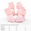 Scarpe impermeabili in silicone rosa per cani con tabella taglie per cani piccoli e medi - Taglia S / Delfino Rosa