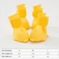 Stivali da pioggia per cani in silicone giallo, scarpe antiscivolo impermeabili, taglia S M L. - 3#(L) / Giallo